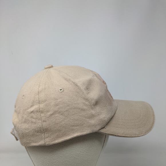 Jordan Strapback Hat Tan 58cm Solid Adjustable Vent Holes 6 Panel Cotton - Picture 5 of 8